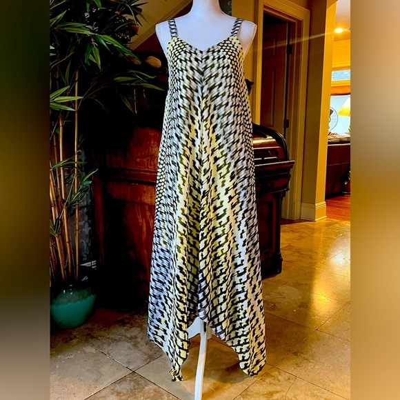 Emma and Michelle scarf maxi dress large excellent condition strapless lined - Picture 3 of 15